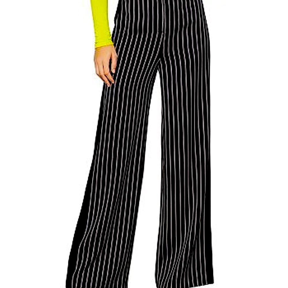 ⭐️BCBGMAXAZRIA⭐️FLATTERING🚨SOLD OUT🚨LIGHTWEIGHT HIGHWAIST WIDELEG STRIPED XXS - Picture 6 of 11